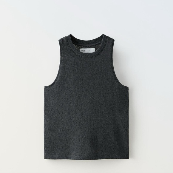 NWT- Zara washed effect knit tank top-M - Picture 1 of 4